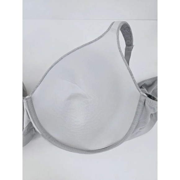 Cacique Lot Of 2 Full Coverage Figure Lined Underwire Beige Grey Lace Bra 46G - Picture 13 of 16